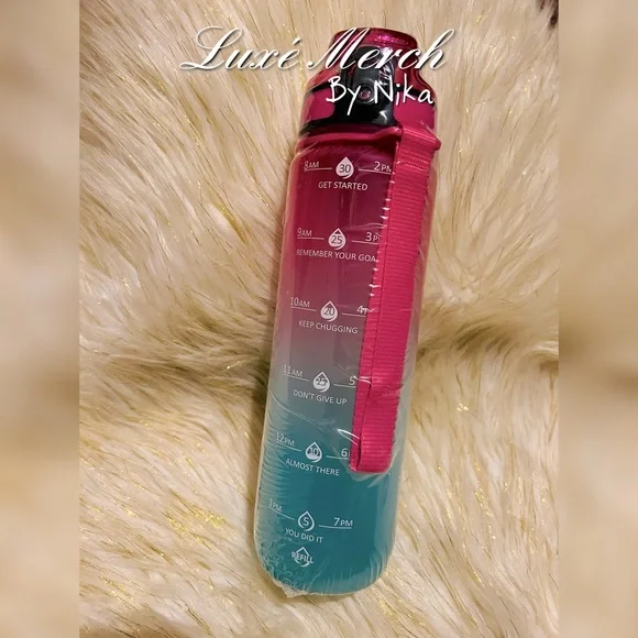 GOSWAG 32oz Motivational Water Bottle with Time Marker & Fruit Strainer BPA Free - Picture 2 of 6